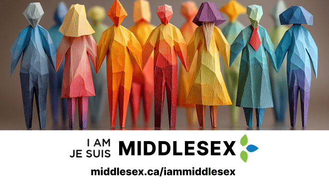 Image of colourful origami people standing hand-in-hand