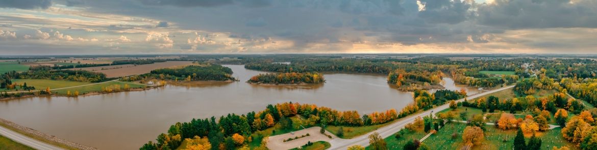 Aerial shot of Parkhill Conservation Area