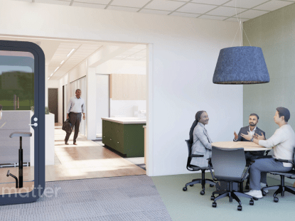 Rendering of new county building meeting room