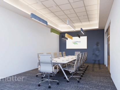 Rendering of new county building meeting room