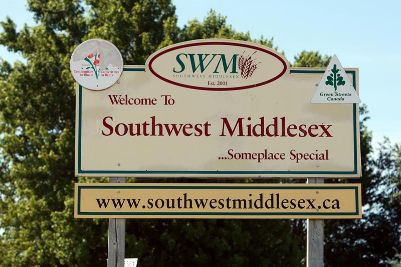 Southwest Middlesex Road Sign