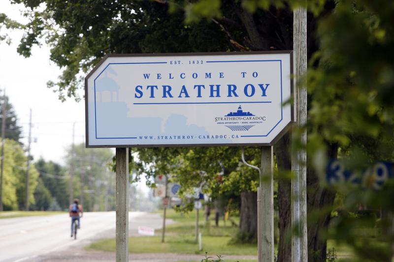 Strathroy Road Sign
